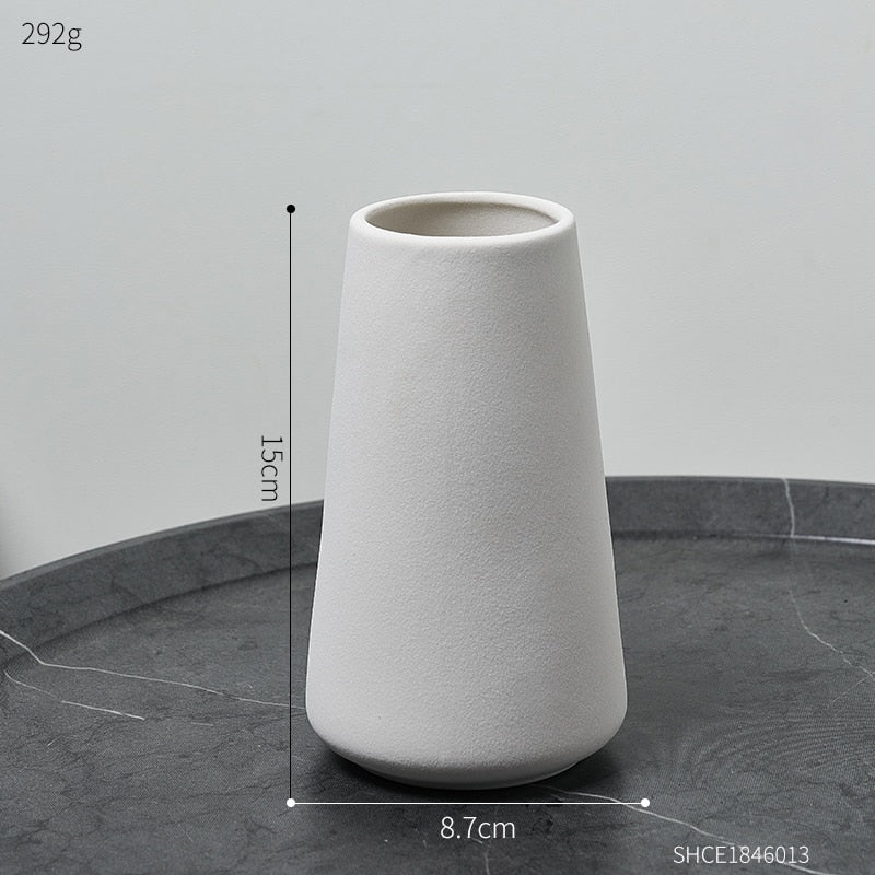 Simple Frosted Ceramic Vase